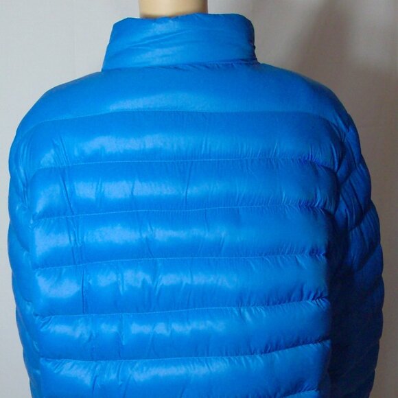Original Deluxe Cobalt Blue Puffer Lightweight Jacket with travel bag Size L - Picture 2 of 12